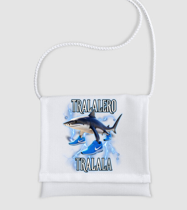 Tralalero Tralala model alb pe tricou