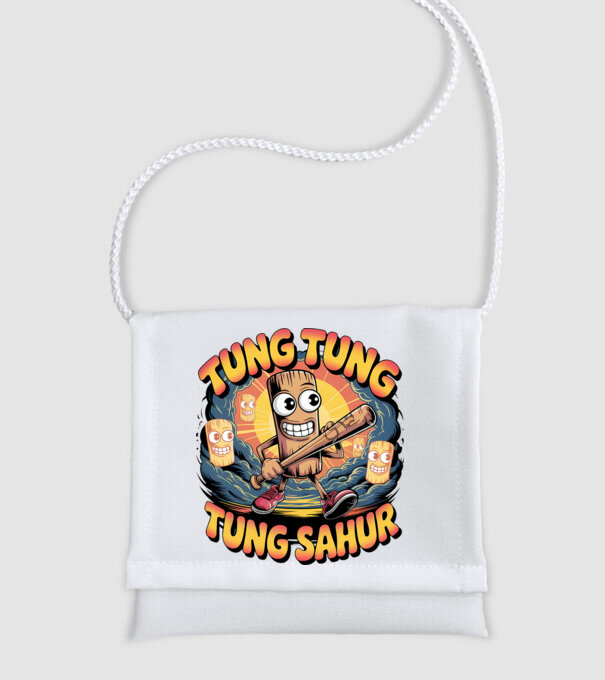 Tung Tung Tung Sahur Retro model alb pe tricou