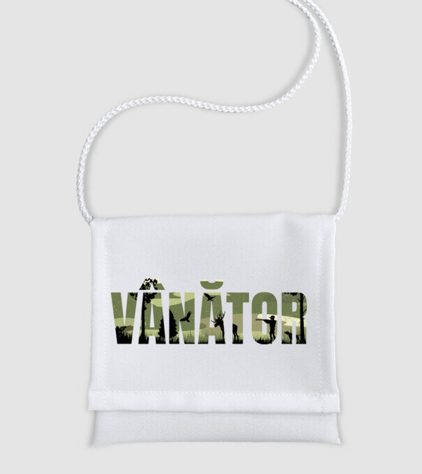 VÂNĂTOR model alb pe tricou
