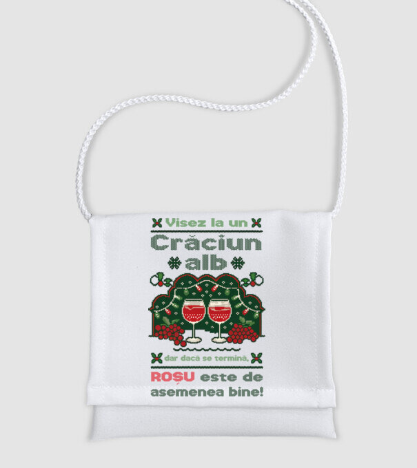 Visez la un Crăciun alb dar dacă se termină, Roșu este de asemenea bine! alb model alb pe tricou