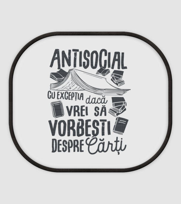 Antisocial, cu excepția dacă vrei să vorbești despre cărți-01 model alb pe tricou