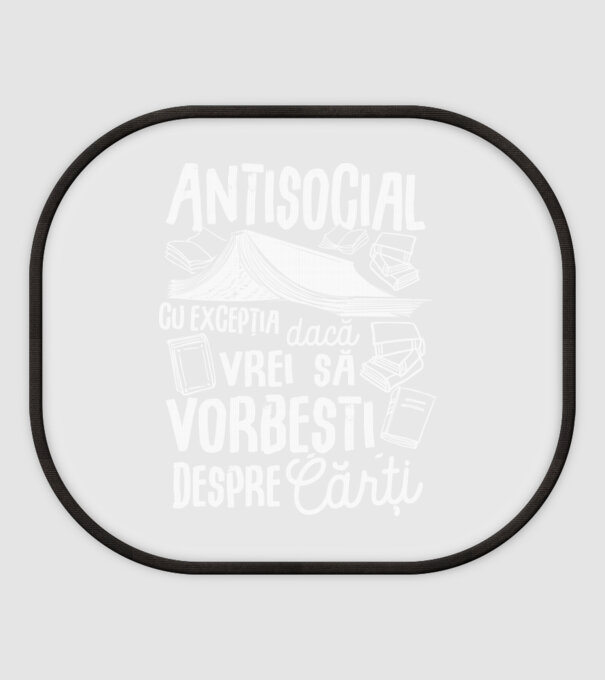 Antisocial, cu excepția dacă vrei să vorbești despre cărți model alb pe tricou
