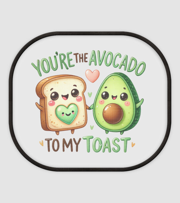Avocado to my Toast model alb pe tricou