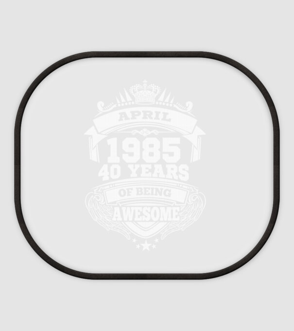 Awesome being of april 1985 model alb pe tricou