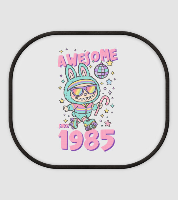 Awesome since 1985 - Labubu model alb pe tricou
