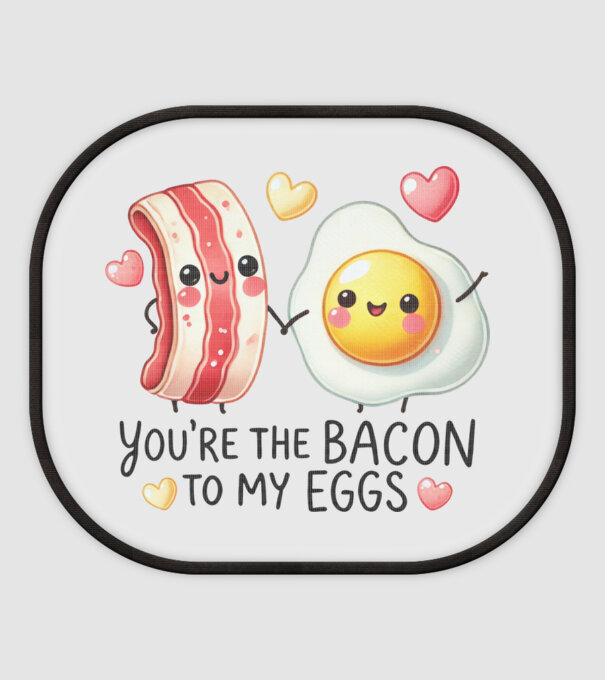 Bacon to my Eggs model alb pe tricou