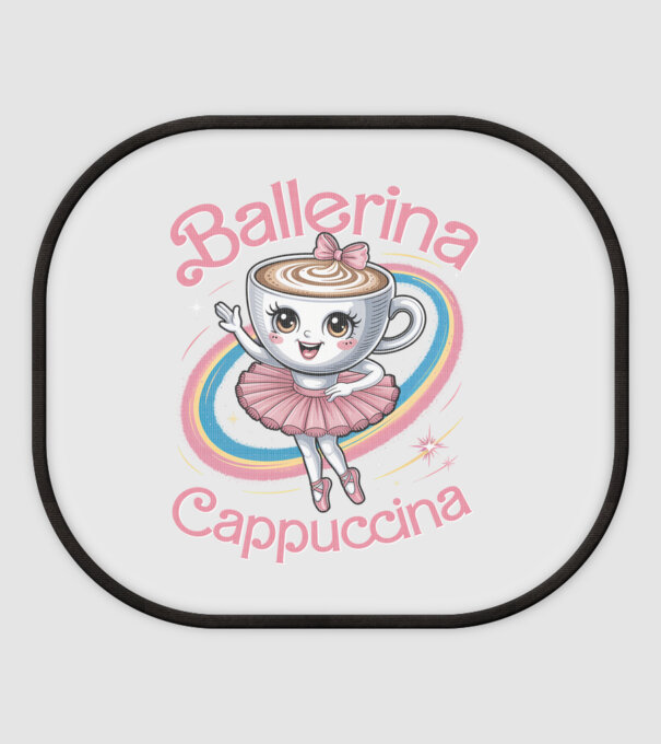 Ballerina Cappuccina model alb pe tricou