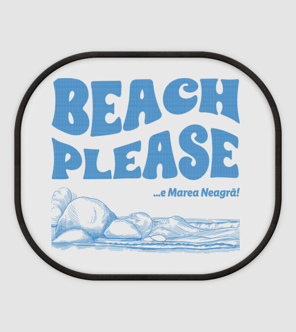 Beach please, e Marea Neagră! model alb pe tricou