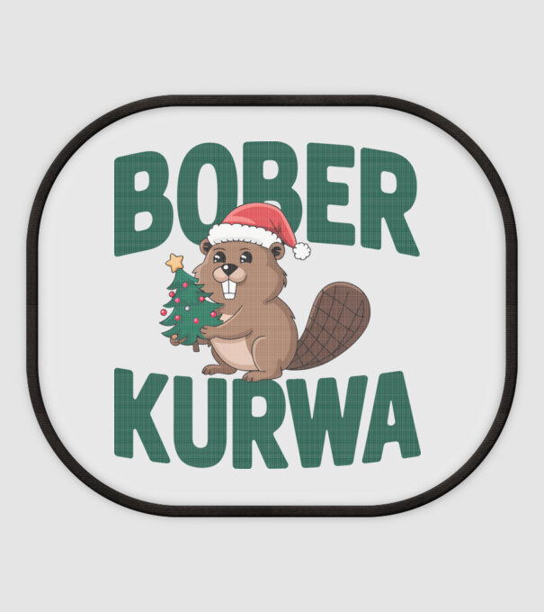 Bober kurwa xmas model alb pe tricou
