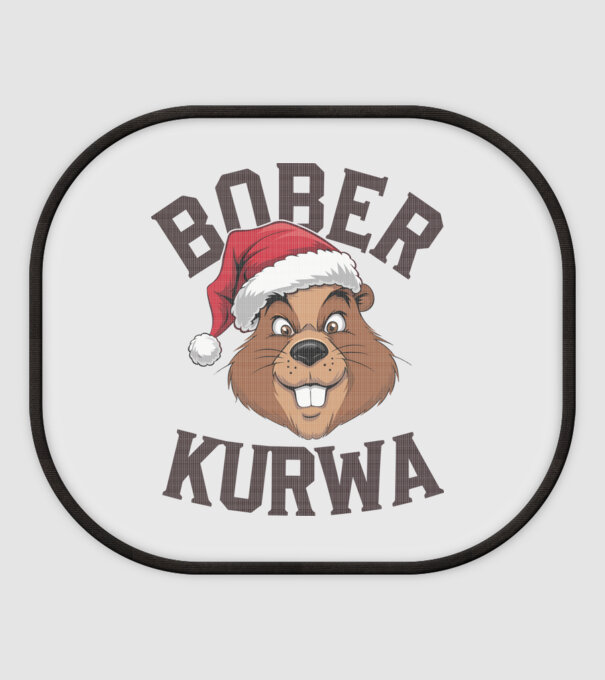 Bober kurwa xmas model alb pe tricou