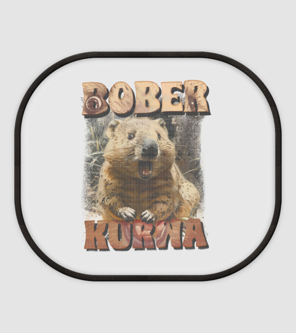 BOBER wombat model alb pe tricou