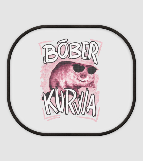Bóber wtf model alb pe tricou