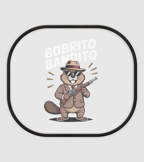 Bobrito Bandito model alb pe tricou