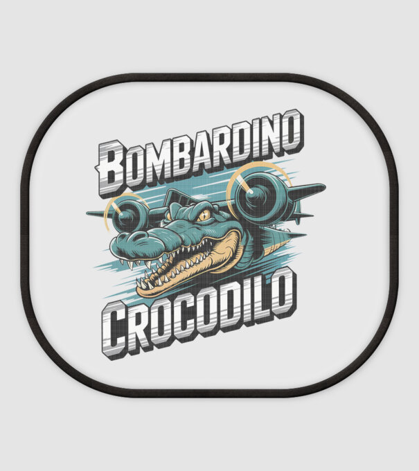 Bombardino Crocodilo 2 model alb pe tricou