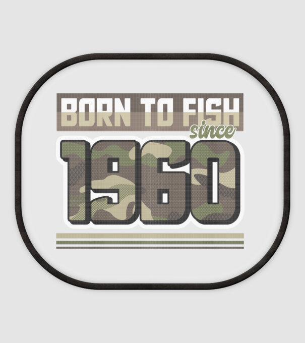 Born to fish since 1960 model alb pe tricou