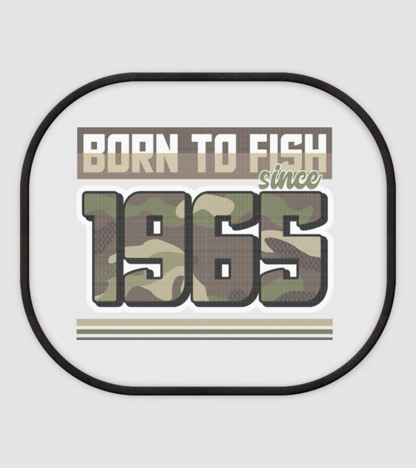 Born to fish since 1965 model alb pe tricou