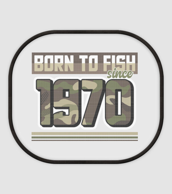 Born to fish since 1970 model alb pe tricou