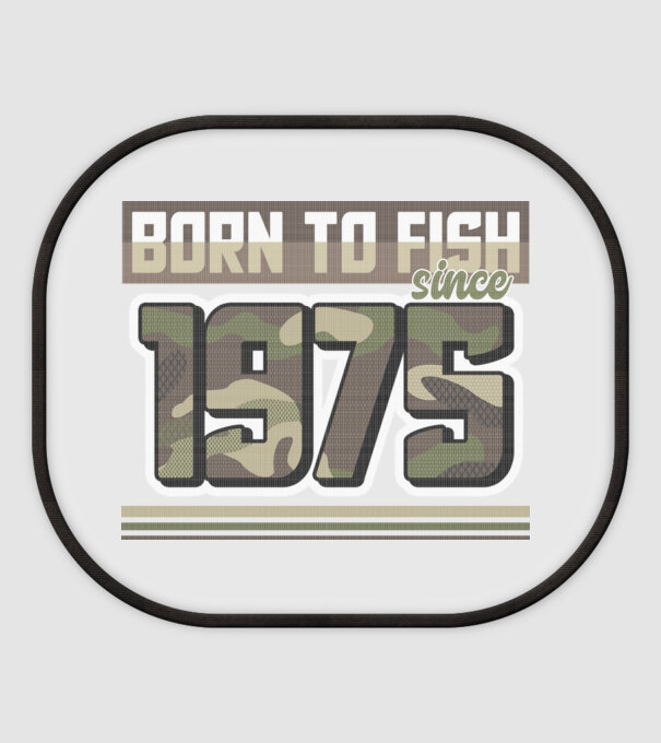 Born to fish since 1975 model alb pe tricou