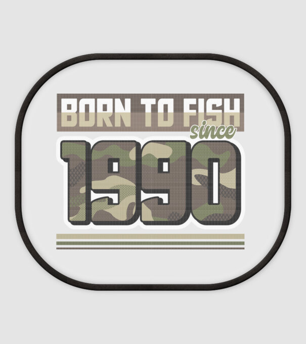 Born to fish since 1990 model alb pe tricou