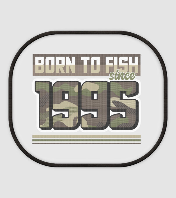 Born to fish since 1995 model alb pe tricou