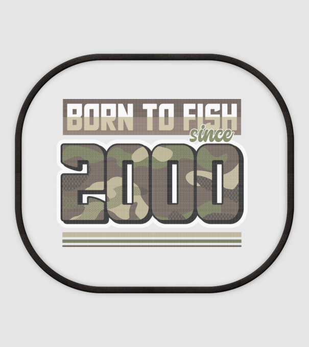 Born to fish since 2000 model alb pe tricou