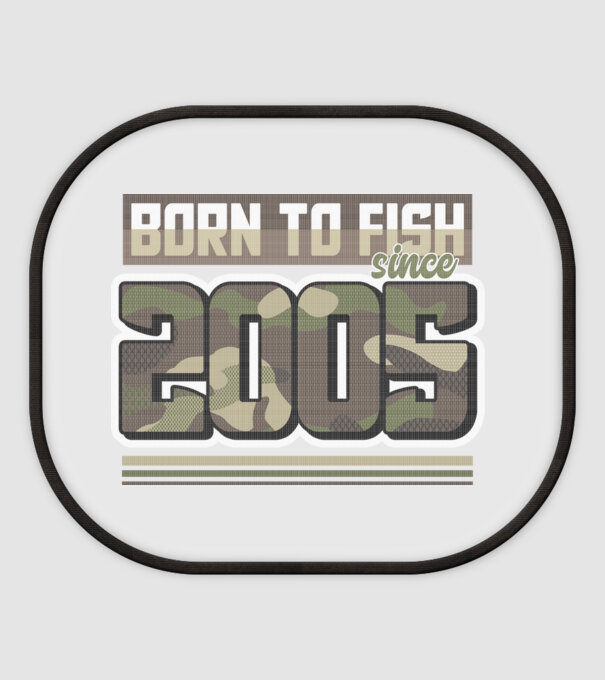 Born to fish since 2005 model alb pe tricou