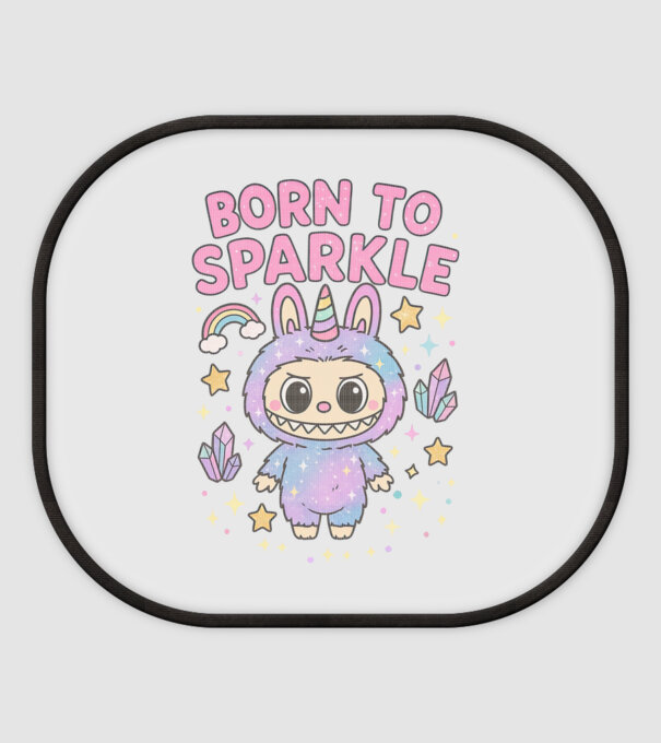 Born to sparkle model alb pe tricou