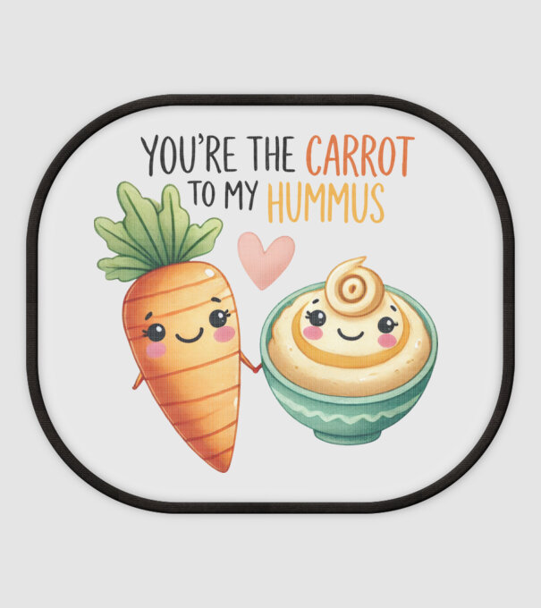 Carrot to my Hummus model alb pe tricou