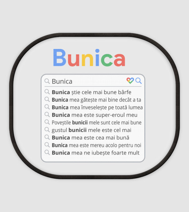 căutare Google Bunica model alb pe tricou