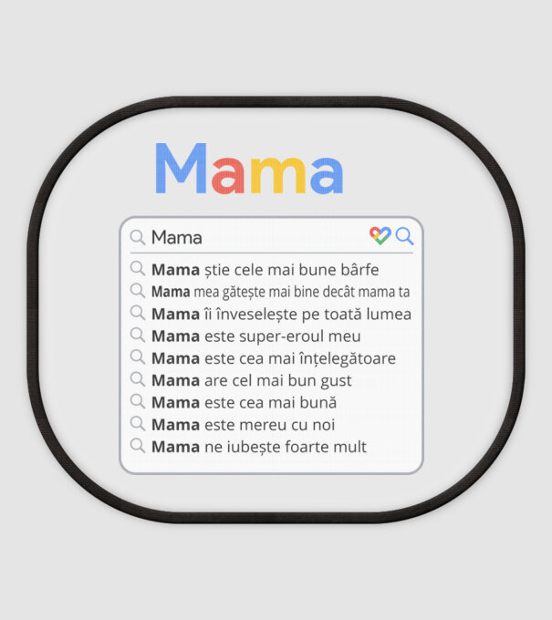 căutare Google Mama model alb pe tricou