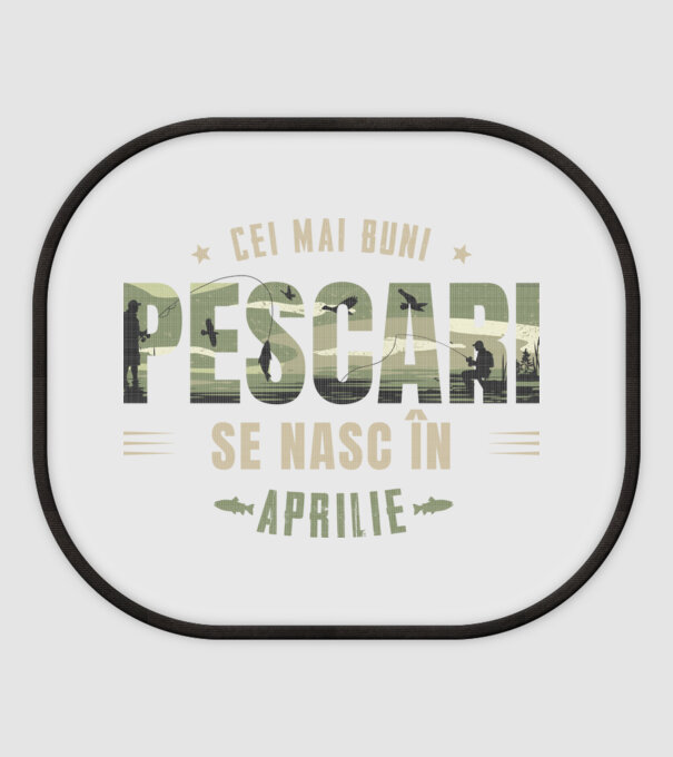 Cei mai buni pescari se nasc în aprilie model alb pe tricou