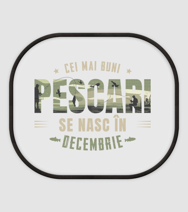 Cei mai buni pescari se nasc în decembrie model alb pe tricou