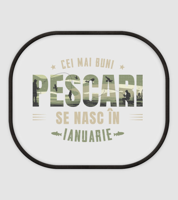Cei mai buni pescari se nasc în ianuarie model alb pe tricou