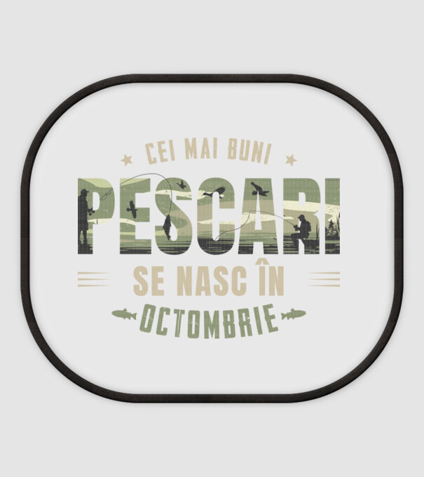 Cei mai buni pescari se nasc în octombrie model alb pe tricou