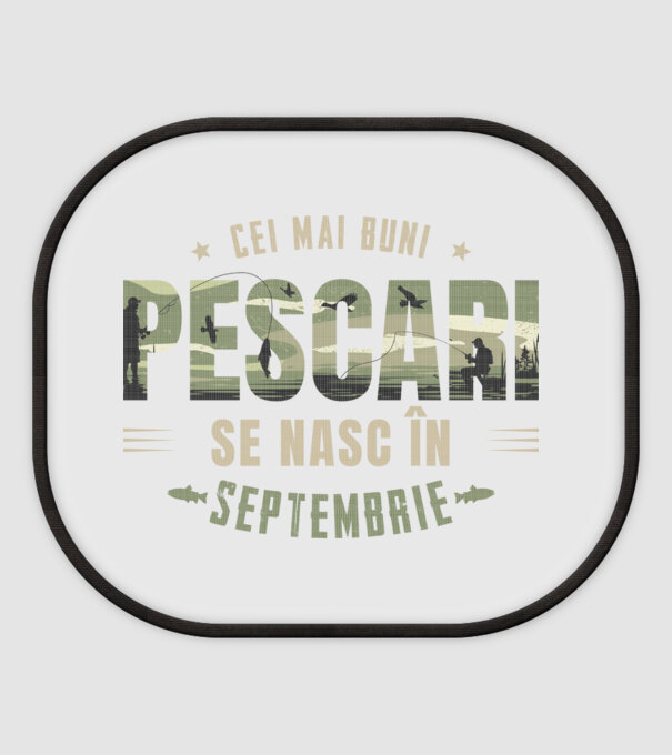 Cei mai buni pescari se nasc în septembrie model alb pe tricou