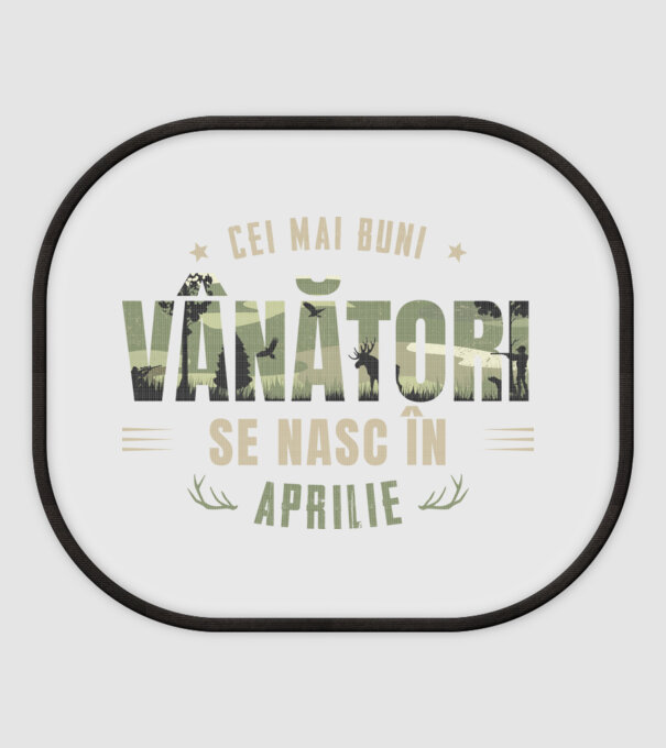 Cei mai buni vânători se nasc în aprilie model alb pe tricou