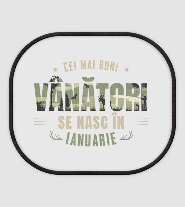 Cei mai buni vânători se nasc în ianuarie model alb pe tricou