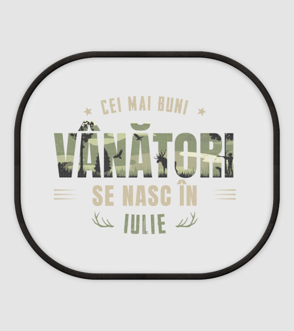 Cei mai buni vânători se nasc în iulie model alb pe tricou