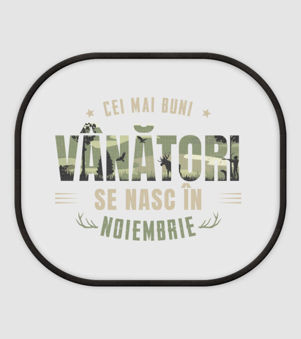 Cei mai buni vânători se nasc în noiembrie model alb pe tricou