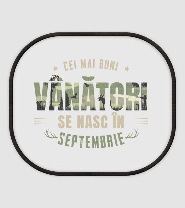 Cei mai buni vânători se nasc în septembrie model alb pe tricou