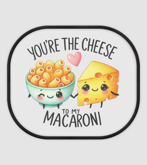 Cheese to my Macaroni model alb pe tricou
