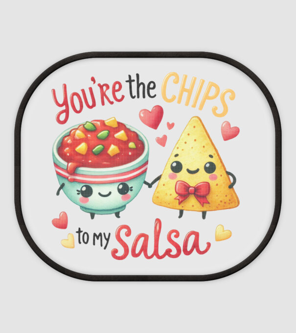 Chips to my Salsa model alb pe tricou