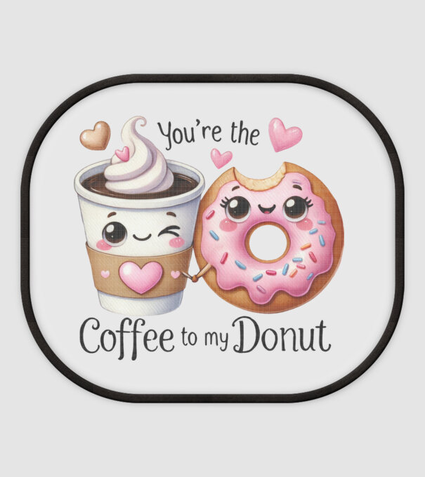 Coffee to my Donut model alb pe tricou
