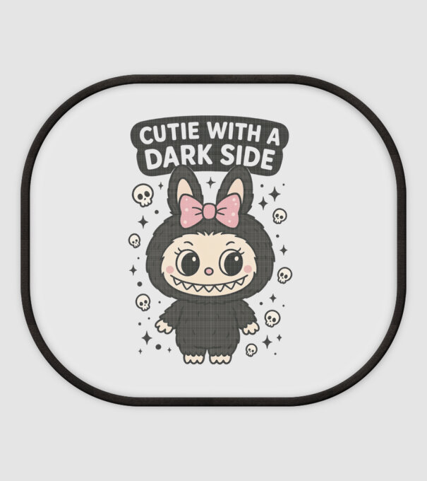 Cutie with a dark side model alb pe tricou