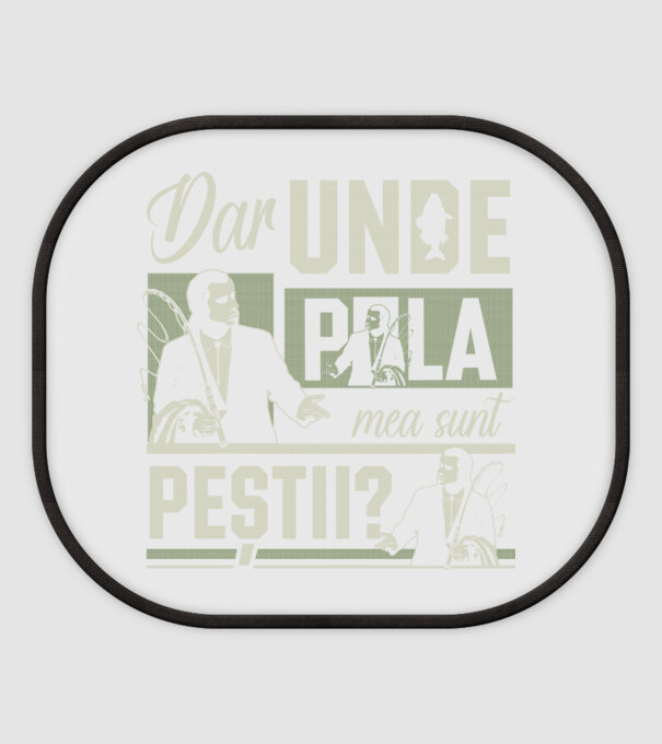 Dar unde p la mea sunt peștii model alb pe tricou
