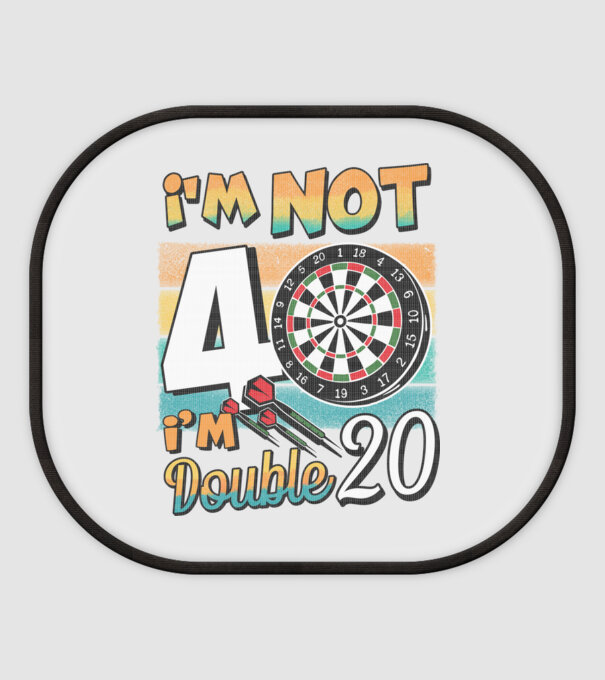 Darts Birthday 40 years old model alb pe tricou