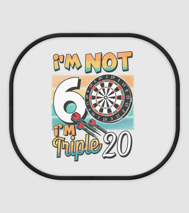 Darts Birthday 60 years old model alb pe tricou