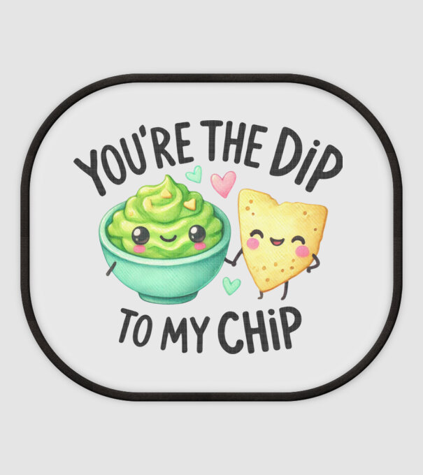 Dip to my Chip model alb pe tricou