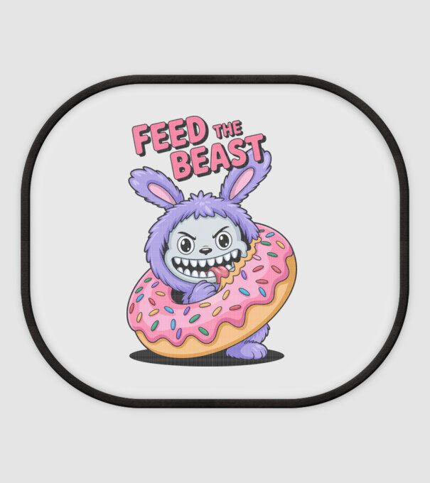 Feed the beast model alb pe tricou
