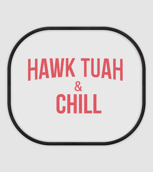 Hawk tuah and chill red netflix model alb pe tricou